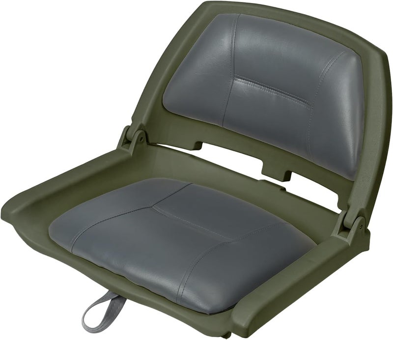 ERGOSEAT Folding Boat Seat Padded Folding Boat Chair with Backrest Marine BassJon Boat Seat - Image 1